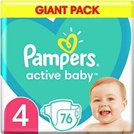 PAMPERS Active Baby veľkosť 4 (76 ks) 9 – 14 kg - Jednorazové plienky