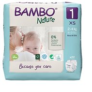 BAMBO NATURE 1 2-4 kg, 22 pcs - Disposable Nappies