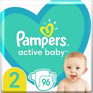 PAMPERS Active Baby size 2, (96 pcs), 4-8 kg - Disposable Nappies