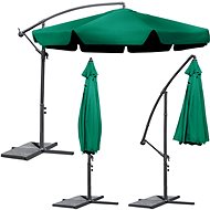 Plonos Folding garden parasol 8 segments green 350 cm - Sun Umbrella