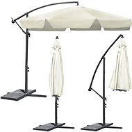 Plonos Folding garden parasol 6 segments beige 350cm - Sun Umbrella