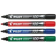 PILOT Permanent Marker 100 1.0 mm, sada 4 barev - Popisovače
