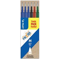 PILOT Frixion Ball/Clicker, 0.7/0.35mm, 4 Colours, 6 pcs - Erasable Pen Refill