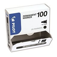 PILOT Permanent Marker 100 Black, Multipack 20 pcs - Markers