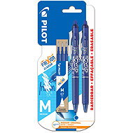 PILOT FriXion Clicker 07 / 0.35mm - Pack of 2 + Blue Refill - Eraser Pen