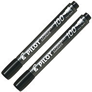 PILOT Permanent Marker 100 1,0 mm, černý, balení 2 ks - Marker