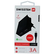 Swissten nabíječka USB-C (Type-C) Dual Smart IC 3A - Nabíječka do sítě