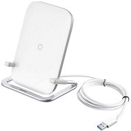 Baseus Rib Wireless Charger with Stand, White - Wireless Charger