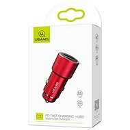 USAMS C10 US-CC059 Car Charger with Fast Charging Function, Red - Car Charger
