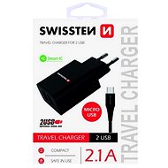 Swissten nabíječka microUSB Dual Smart IC 2.1A - Nabíječka do sítě
