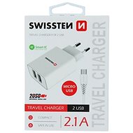 Swissten nabíječka microUSB Dual Smart IC 2.1A - Nabíječka do sítě