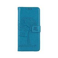 TopQ Case Samsung A12 booklet Turquoise tree owls 68869 - Phone Case