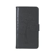 TopQ Wallet Phone Case for iPhone 13 mini Black Tree Owls 66437 - Phone Case