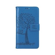 TopQ Case iPhone 13 mini book Blue tree owls 66435 - Phone Case
