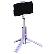 Baseus Oth-AB202 Bluetooth Tripod Selfie Stick Purple - Selfie Stick