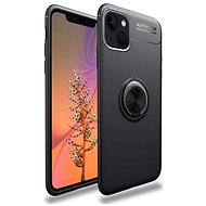 TopQ Cover iPhone 13 silicone black with black ring 70211 - Phone Cover