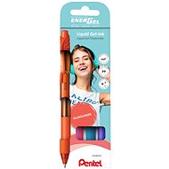 PENTEL BL107 - 4COL EnerGel - Set of 4, Mixed Colours, 3+1 - Gel Pen 