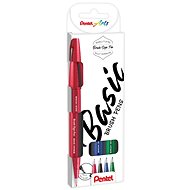 PENTEL Brush Sign Pen SES15-4 - Set of 4 Colours - Markers