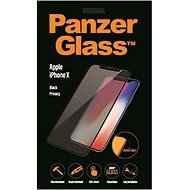 PanzerGlass Premium Privacy képernyővédő az Apple iPhone X számára, fekete - Üvegfólia