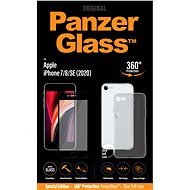 PanzerGlass Edge-to-Edge Bundle Apple iPhone 7/8/SE (2020) készülékhez, fekete (üveg + átlátszó TPU tok) - Üvegfólia