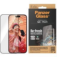 PanzerGlass Recycled Glass Apple iPhone 15 s instalačním rámečkem - Glass Screen Protector