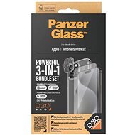 PanzerGlass Bundle 3 az 1-ben Apple iPhone 15 Pro Max (PG üveg + Hard Case D30 + Camera Protector) - Üvegfólia