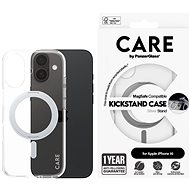 PanzerGlass CARE cover Apple iPhone 16 MagSafe KickStand clear/gray + warranty against yellowing - Phone Cover
