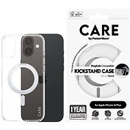 PanzerGlass CARE cover Apple iPhone 16 Plus MagSafe KickStand clear/gray + warranty against yellowin - Phone Cover
