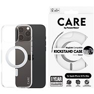PanzerGlass CARE cover Apple iPhone 16 Pro Max MagSafe KickStand clear/gray + warranty against yello - Phone Cover