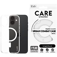 PanzerGlass CARE cover Apple iPhone 16 MagSafe Combat clear/white + warranty against yellowing - Phone Cover