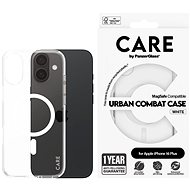 PanzerGlass CARE cover Apple iPhone 16 Plus MagSafe Combat clear/white + warranty against yellowing - Phone Cover