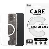 PanzerGlass CARE cover Apple iPhone 16 MagSafe Star Lit glitter/white + warranty against yellowing - Phone Cover