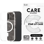 PanzerGlass CARE cover Apple iPhone 16 Pro MagSafe Star Lit glitter/white + warranty against yellowi - Phone Cover