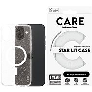 PanzerGlass CARE cover Apple iPhone 16 Plus MagSafe Star Lit glitter/white + warranty against yellow - Phone Cover