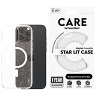 PanzerGlass CARE cover Apple iPhone 16 Pro Max MagSafe Star Lit glitter/white + warranty against yel - Phone Cover