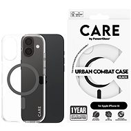 PanzerGlass CARE cover Apple iPhone 16 MagSafe Combat clear/black + warranty against yellowing - Phone Cover