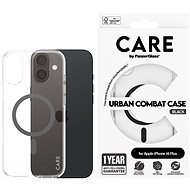 PanzerGlass CARE cover Apple iPhone 16 Plus MagSafe Combat clear/black + warranty against yellowing - Phone Cover