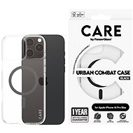 PanzerGlass CARE cover Apple iPhone 16 Pro Max MagSafe Combat clear/black + warranty against yellowi - Phone Cover