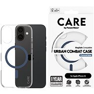 PanzerGlass CARE cover Apple iPhone 16 MagSafe Combat clear/blue + warranty against yellowing - Phone Cover