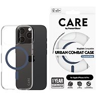PanzerGlass CARE cover Apple iPhone 16 Pro MagSafe Combat clear/blue + warranty against yellowing - Phone Cover