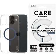 PanzerGlass CARE cover Apple iPhone 16 Plus MagSafe Combat clear/blue + warranty against yellowing - Phone Cover