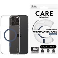 PanzerGlass CARE cover Apple iPhone 16 Pro Max MagSafe Combat clear/blue + warranty against yellowin - Phone Cover