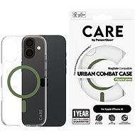 PanzerGlass CARE cover Apple iPhone 16 MagSafe Combat clear/green + warranty against yellowing - Phone Cover