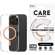 PanzerGlass CARE cover Apple iPhone 16 Pro MagSafe Combat clear/peach + warranty against yellowing - Phone Cover