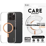 PanzerGlass CARE cover Apple iPhone 16 Pro Max MagSafe Combat clear/peach + warranty against yellowi - Phone Cover