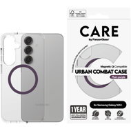 PanzerGlass CARE cover Samsung Galaxy S25+ Urban Combat clear / purple QI (Plum Purple) - Phone Cover