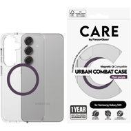 PanzerGlass CARE cover Samsung Galaxy S25 Urban Combat clear/purple QI (Plum Purple) - Phone Cover