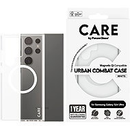 PanzerGlass CARE Hülle für Samsung Galaxy S24 Ultra Urban klar/weiß Qi – 1 Jahr Garantie gegen Vergilbung - Handyhülle