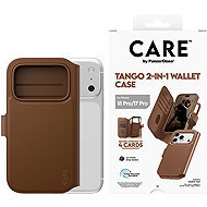 PanzerGlass CARE Hülle für Apple iPhone 18 Pro/17 Pro Tango 2in1 Wallet MagSafe braun - Handyhülle