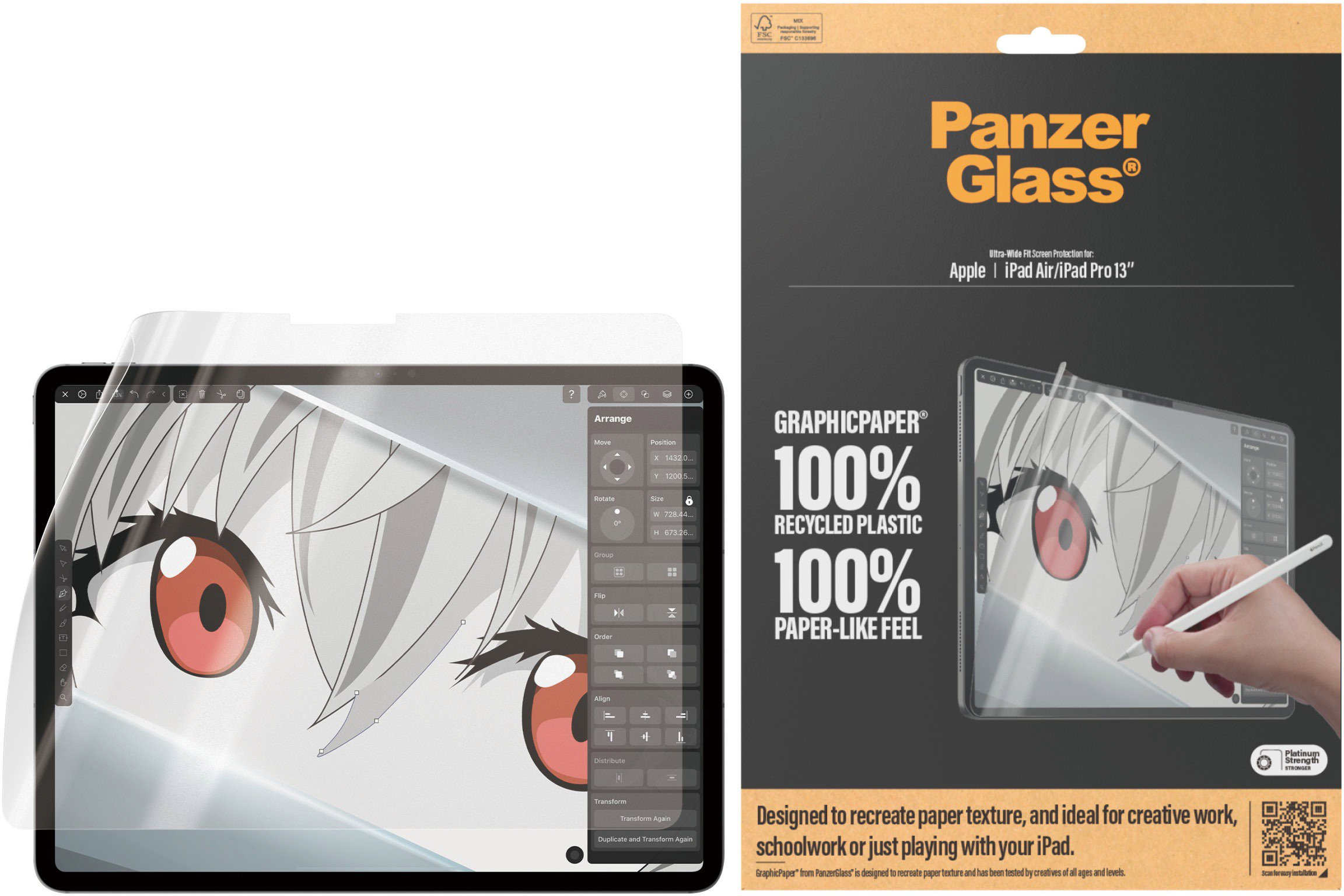 PanzerGlass GraphicPaper Apple iPad Air 13" M2 (2024)/iPad Pro 13" M4 (2024) - Film Screen Protector